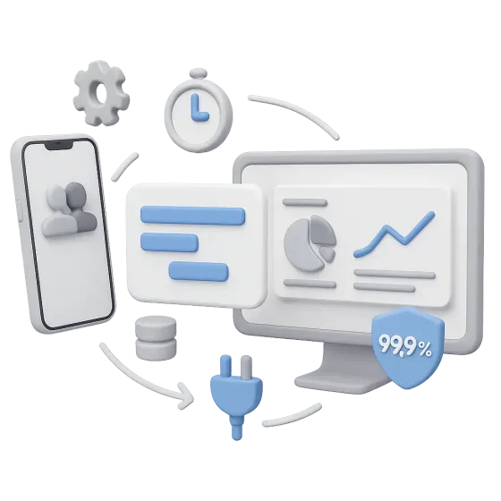 Axium автоматизирует процессы: MVP за 4–8 недель, интеграции и поддержка по SLA 99.9%